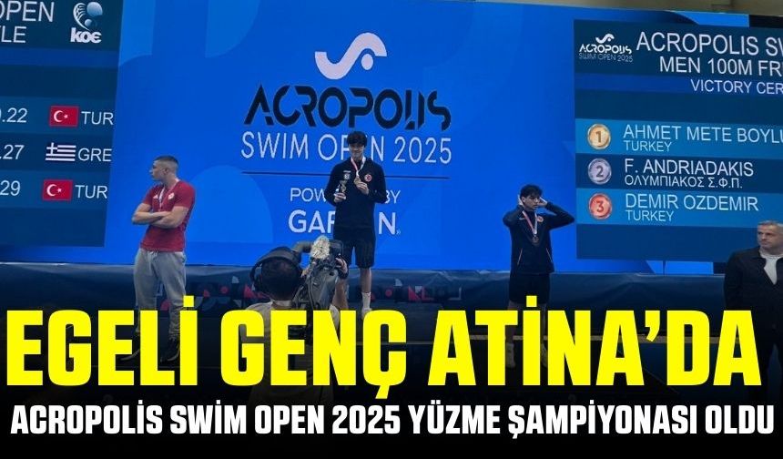 Egeli gençten Türkiye yüzme tarihine altın harflerle yazılan derece