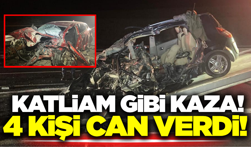 İki otomobil kafa kafaya çarpıştı: 4 kişi öldü!