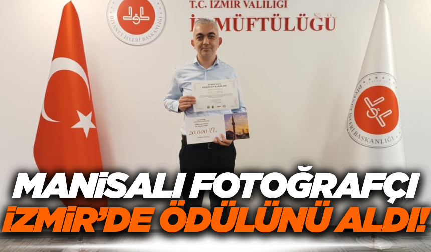 'Pide' fotoğrafıyla birinci olan Manisalı İsmail Aybey, ödülünü aldı