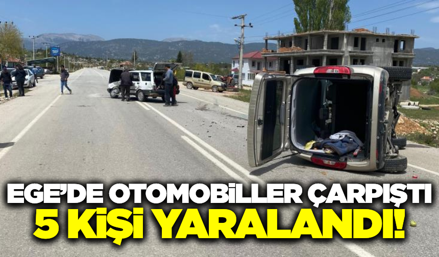 Muğla'da iki otomobil çarpıştı: 5 yaralı