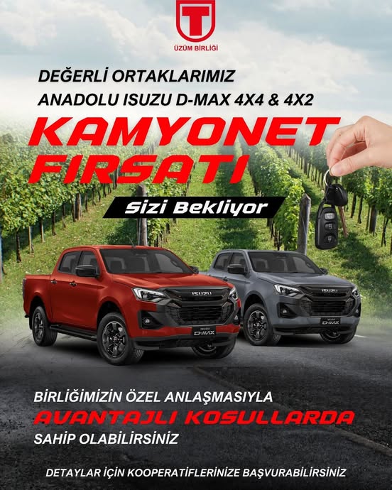 Tariş'ten yeni fırsat: 4x4 ve 4x2 kamyonet-1