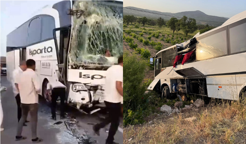 İki Otobüsün Çarpıştığı Kazada 27 Kişi Yaralandı 1