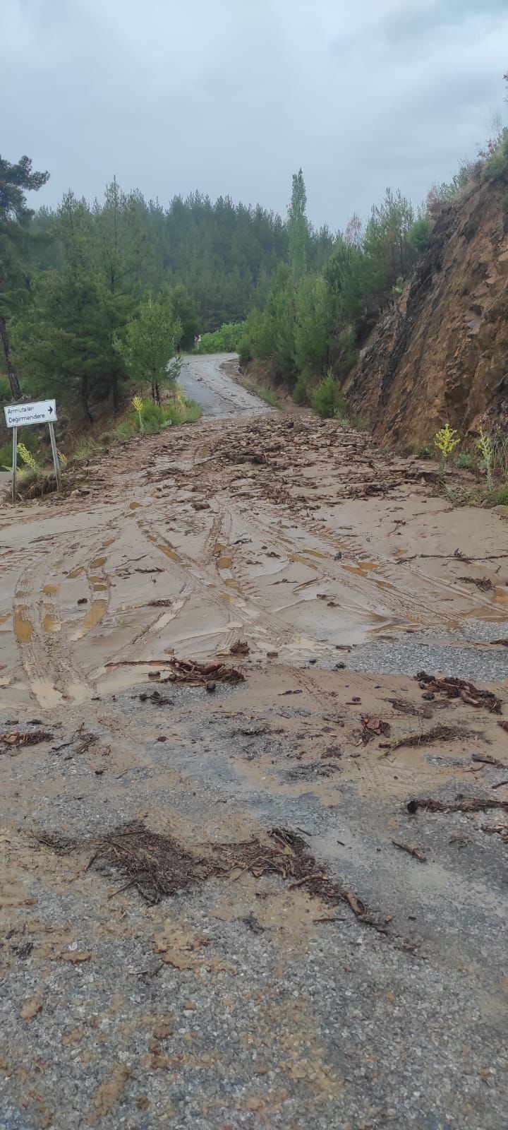 Yağış Sonrası Heyelan Paniği Yaşandı (3)