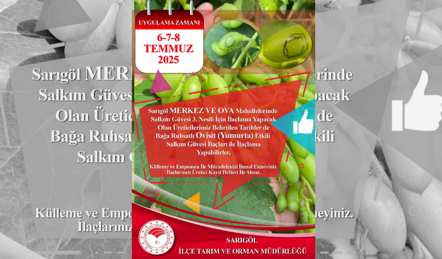 Sarıgöl'de Bağcılara Bilgilendirme Yapıldı Kapak K K