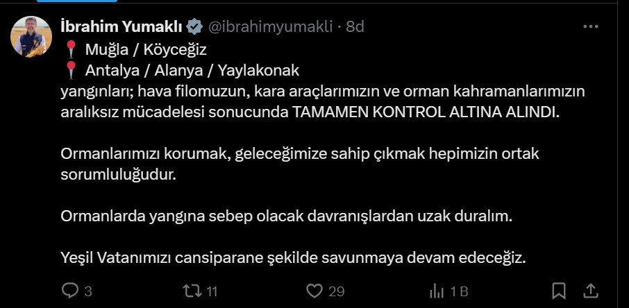 Köyceğiz Yangını Kontrol Altına Alındı (1)
