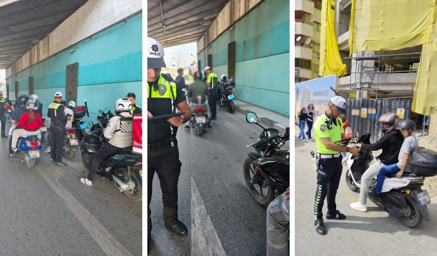 Manisa'da Motosiklet Sürücülerine Ceza Yağdı 1