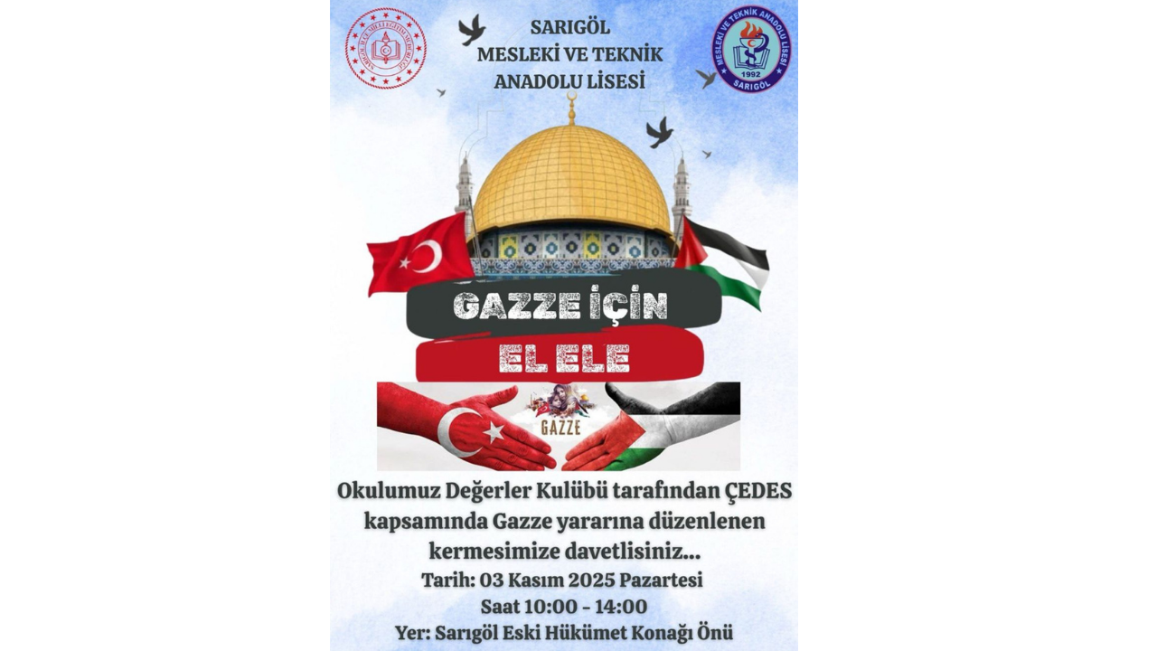 Sarıgöl'de Gazze Için Anlamlı Kermes!