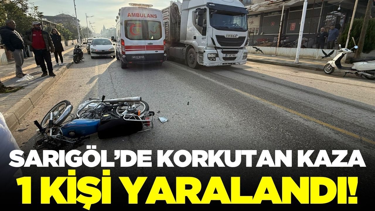 Sarıgöl'de motosiklet ve otomobil çarpıştı!