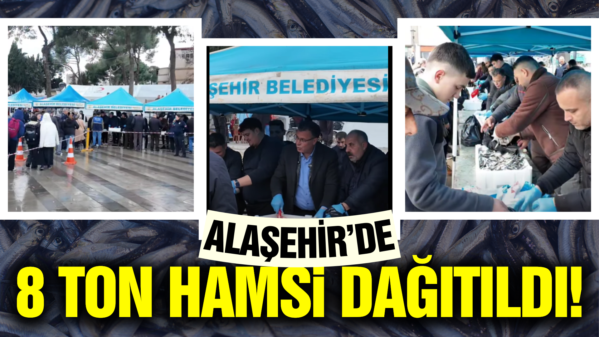 Alaşehir'de hamsi şöleni: 8 ton dağıtıldı!
