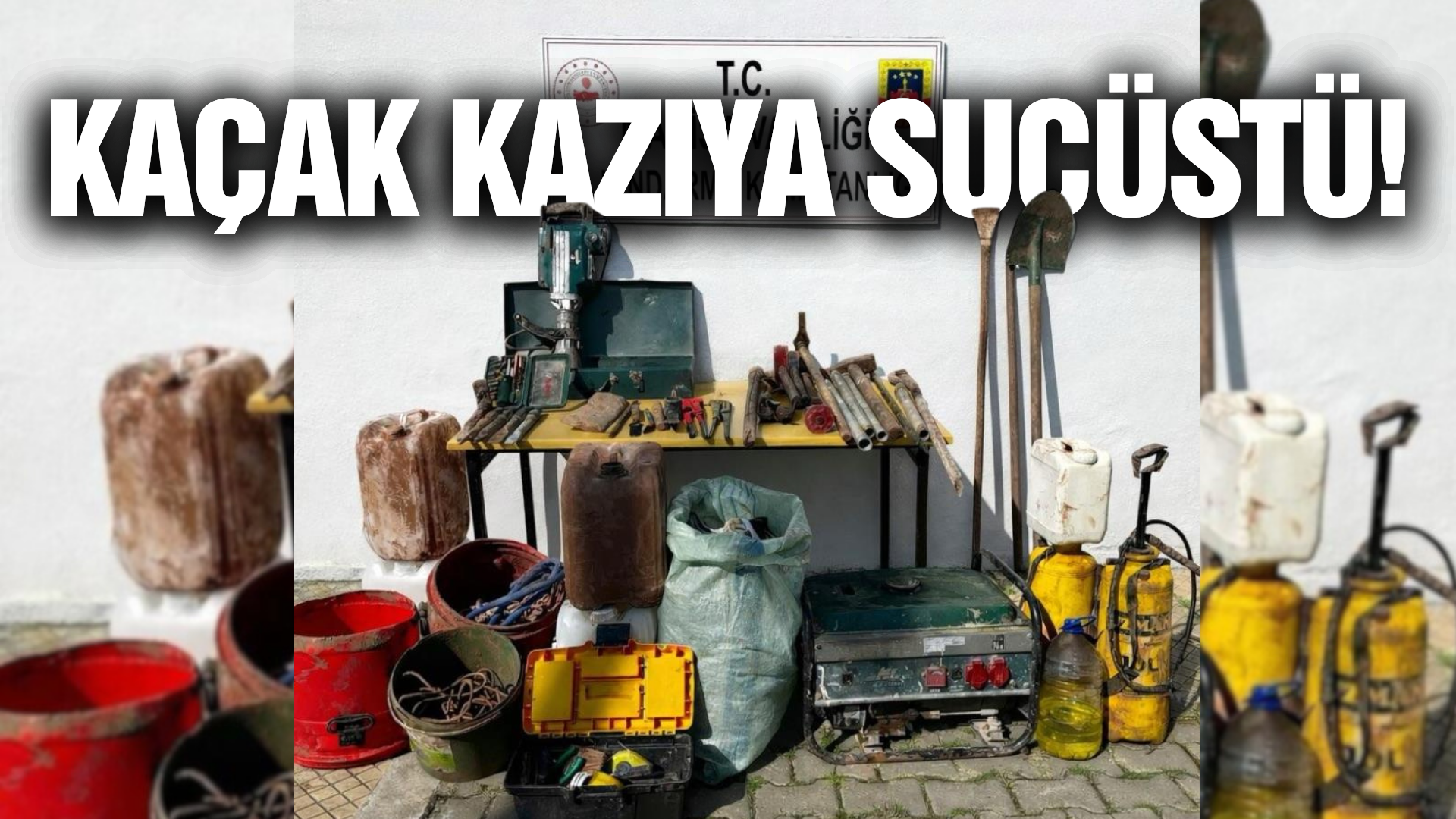 Manisa'da kaçak kazı yapan 2 kişiye suçüstü!