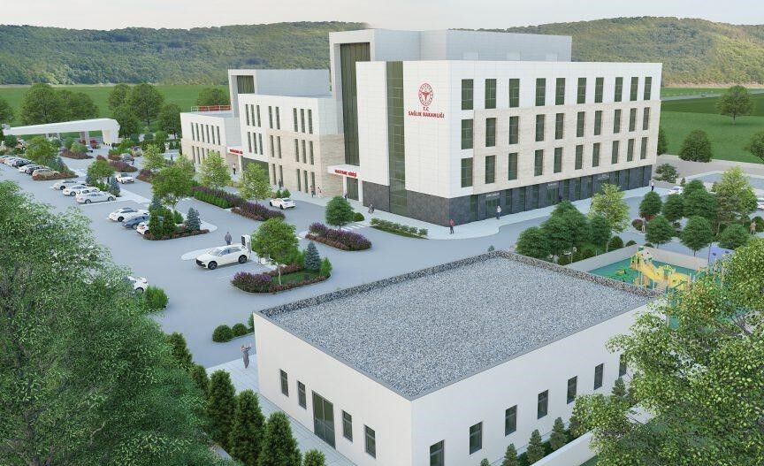 İlçede yeni devlet hastanesinin inşaatı başladı-.3.2.1.