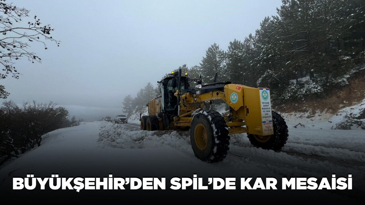 Spil Dağı Milli Parkında kar mesaisi