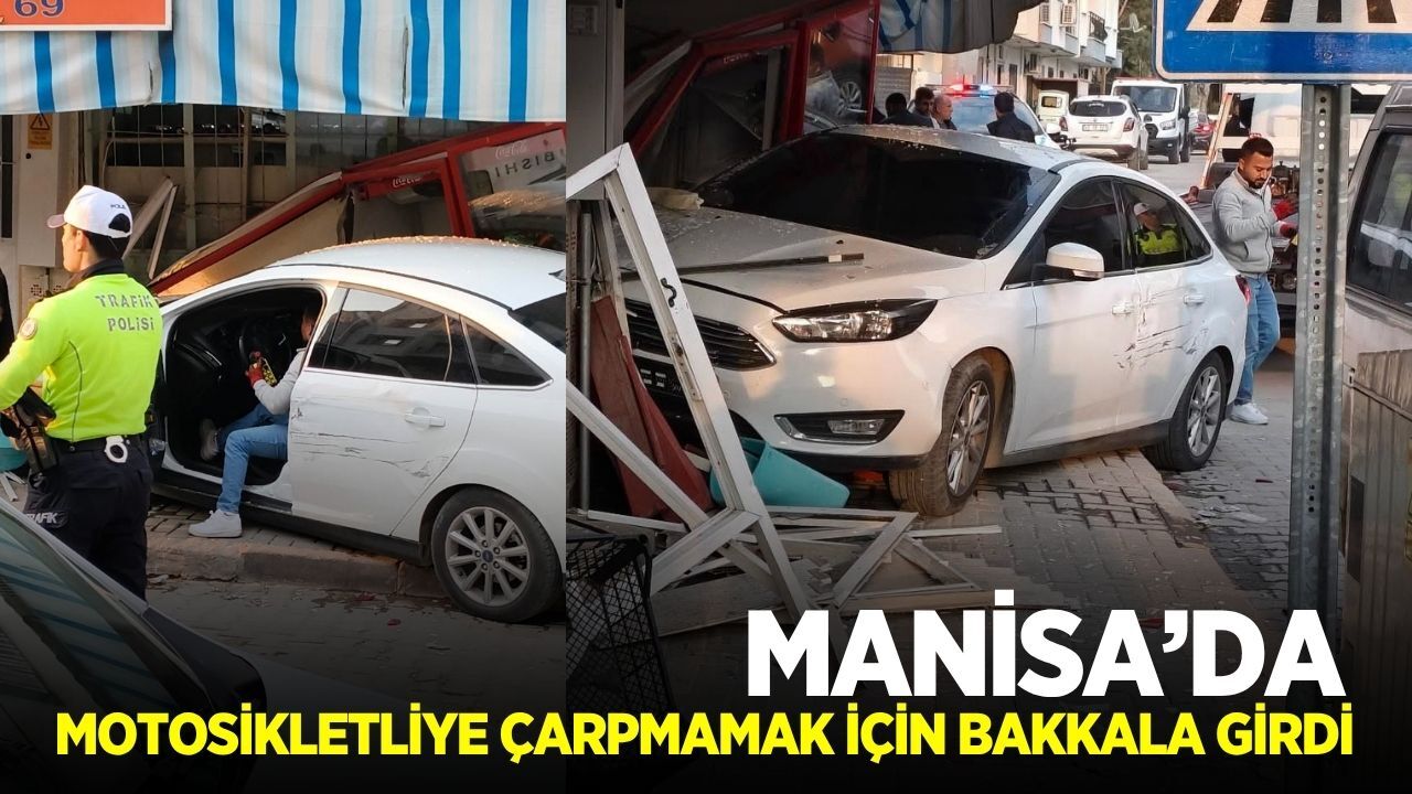 Turgutlu’da Direksiyon Hakimiyetini Kaybetti, Markete Daldı!