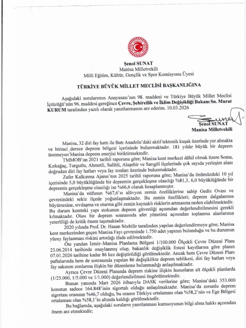 Şeenol Sunat'tan Deprem Uyarısı (1)