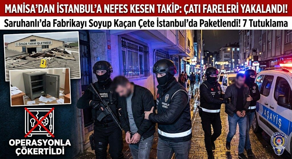 Manisa Polisi "Şah Mat" Dedi: Fabrika Soyup Kaçan Çete İstanbul'da Paketlendi!