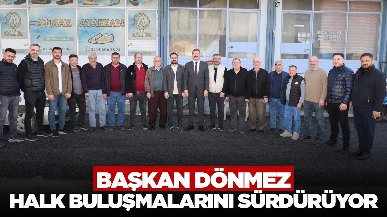 Başkan Dönmez, Ayakkabıcılar Sitesi esnafıyla kahvaltıda buluştu
