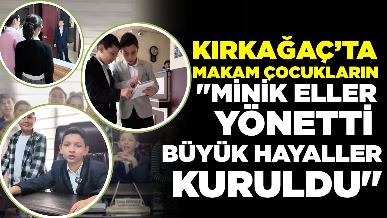 Kırkağaç’ta makam çocukların: Başkan Dönmez koltuğunu geleceğe devretti