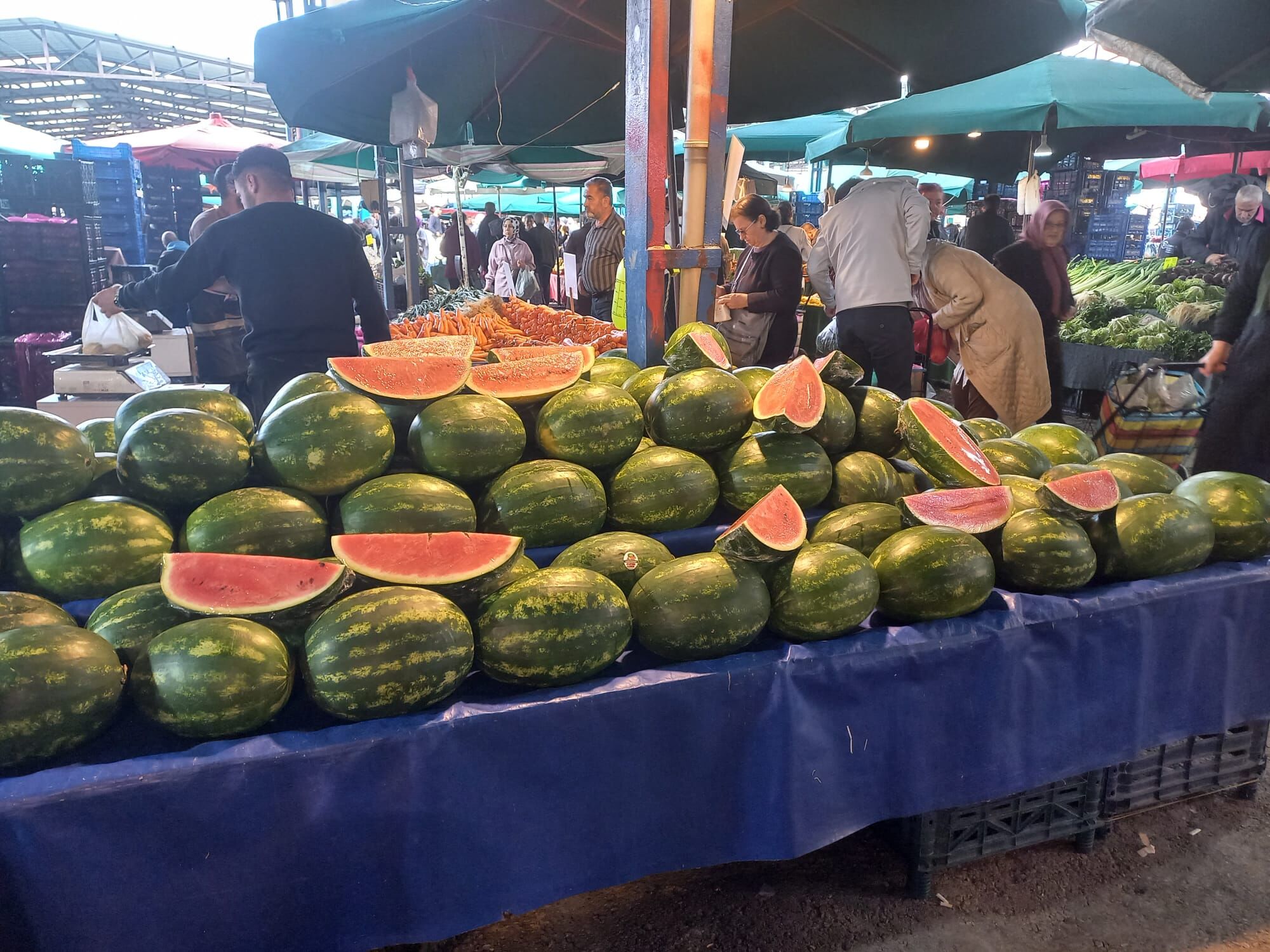Manisa Perşembe Pazarı’nda Yaz Esintisi Karpuzun Kilosu 60 Lira! (4)