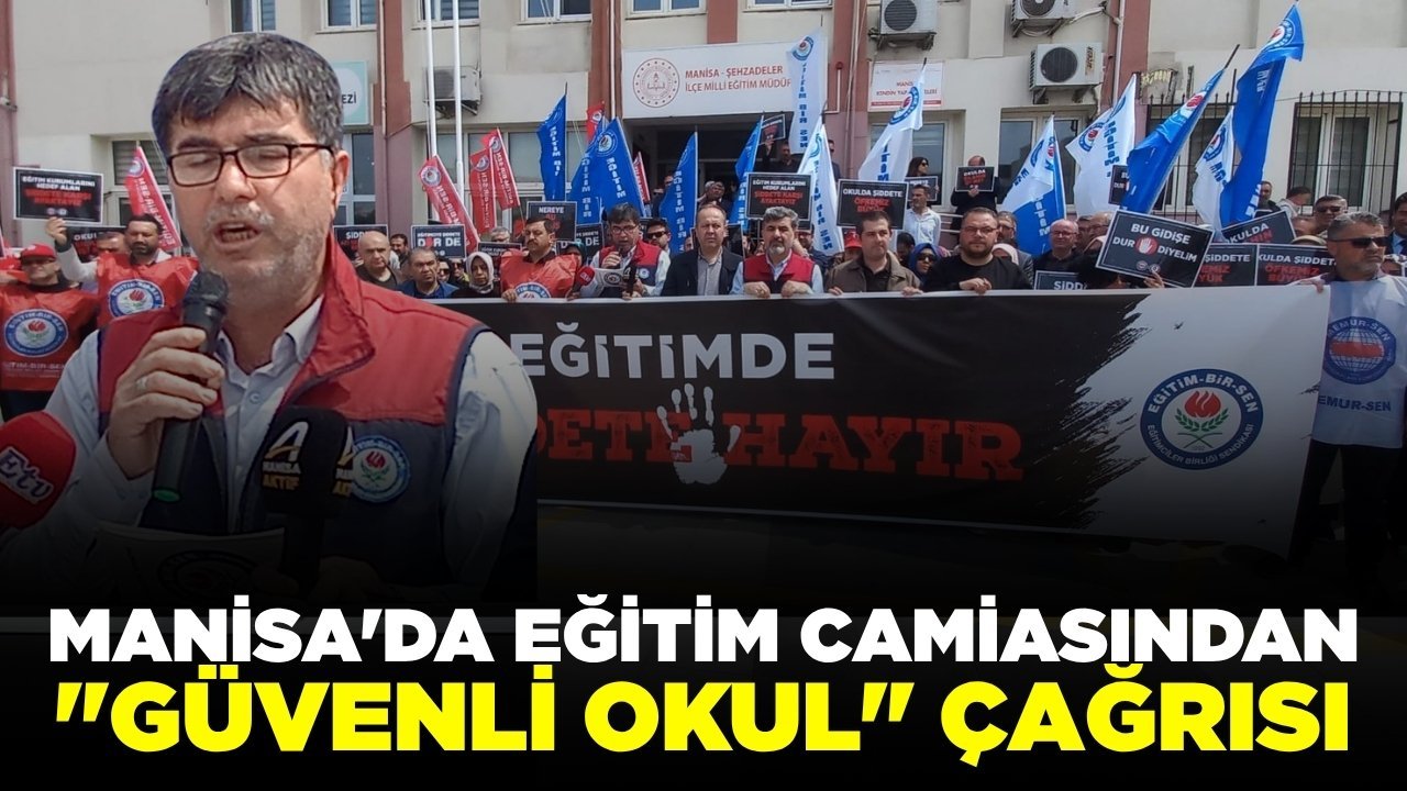 Manisa'da Eğitimcilerden "Şiddete Karşı" İş Bırakma Eylemi