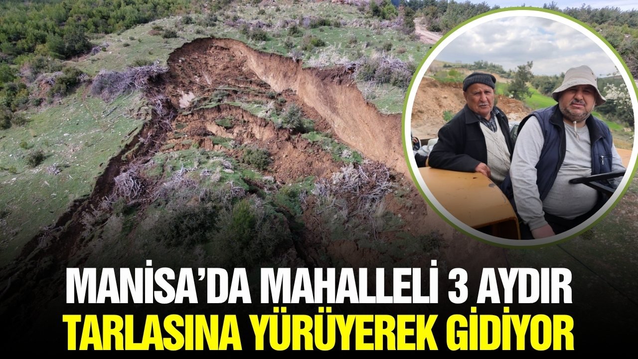 Manisa'da 3 aydır kapalı olan yol, çiftçileri arazilerinden kopardı!