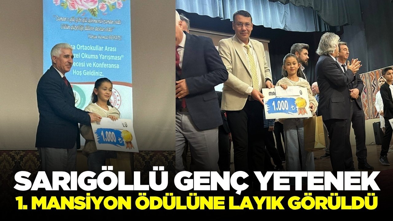 Sarıgöllü genç yetenekten üstün performans ve mansiyon ödülü