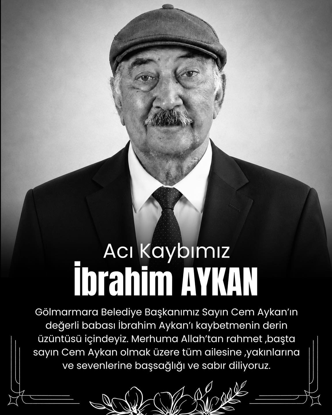 Gölmarmara Belediye Başkanı Cem Aykan’ın acı günü-.1