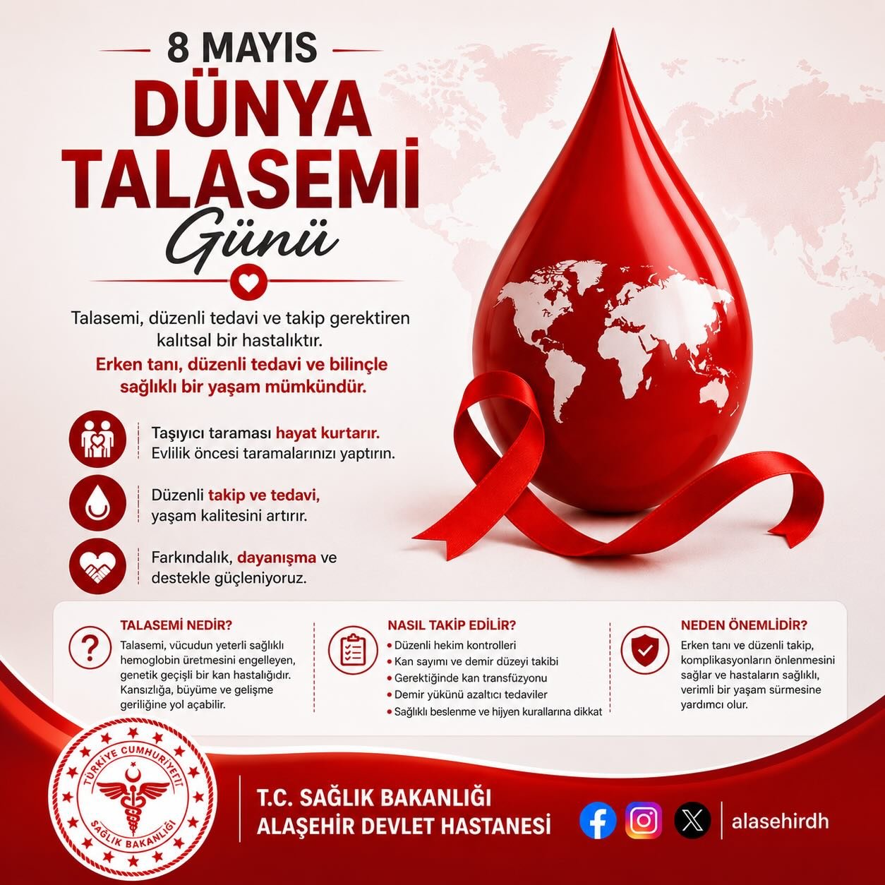 Alaşehir Devlet Hastanesi’nden “Dünya Talasemi Günü” Farkındalık Mesajı