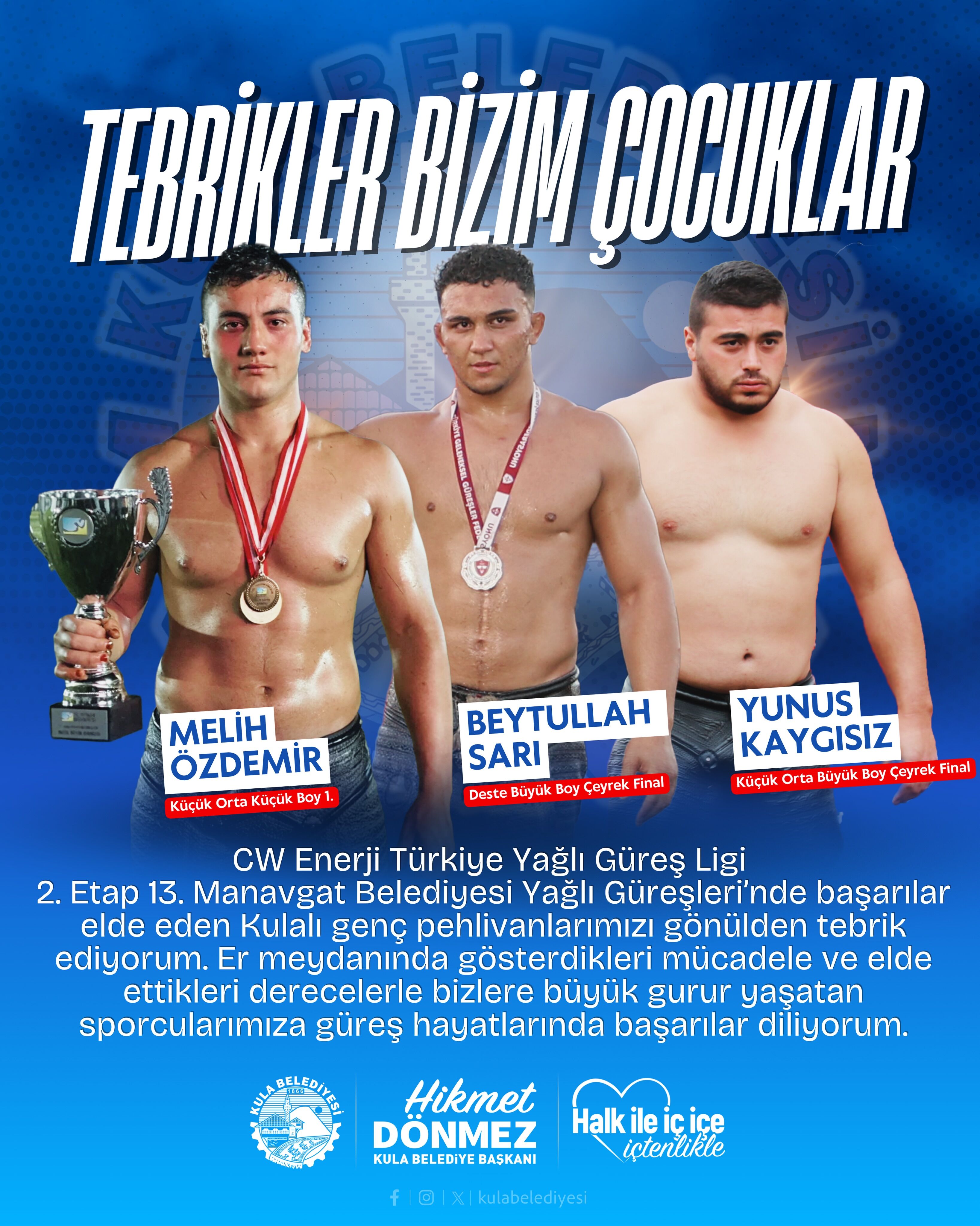Manisa'nın genç pehlivanları Antalya'da gövde gösterisi yaptı-.1