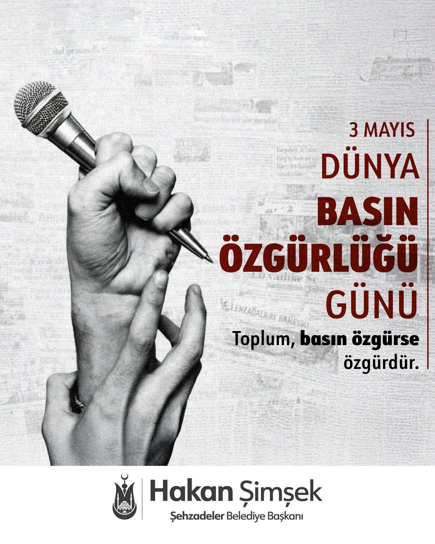Başkan Hakan Şimşek’ten Dünya Basın Özgürlüğü Günü Mesajı