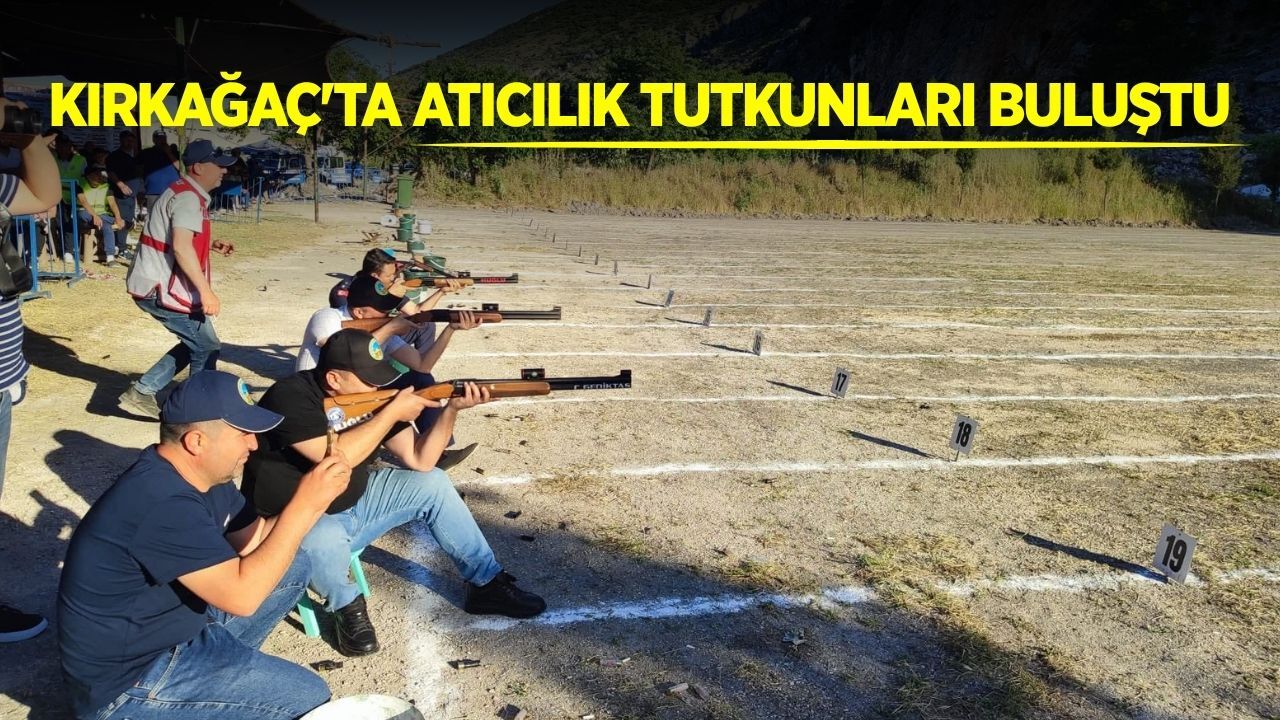 Kırkağaç'ta tek kurşun atış yarışmasına yoğun ilgi