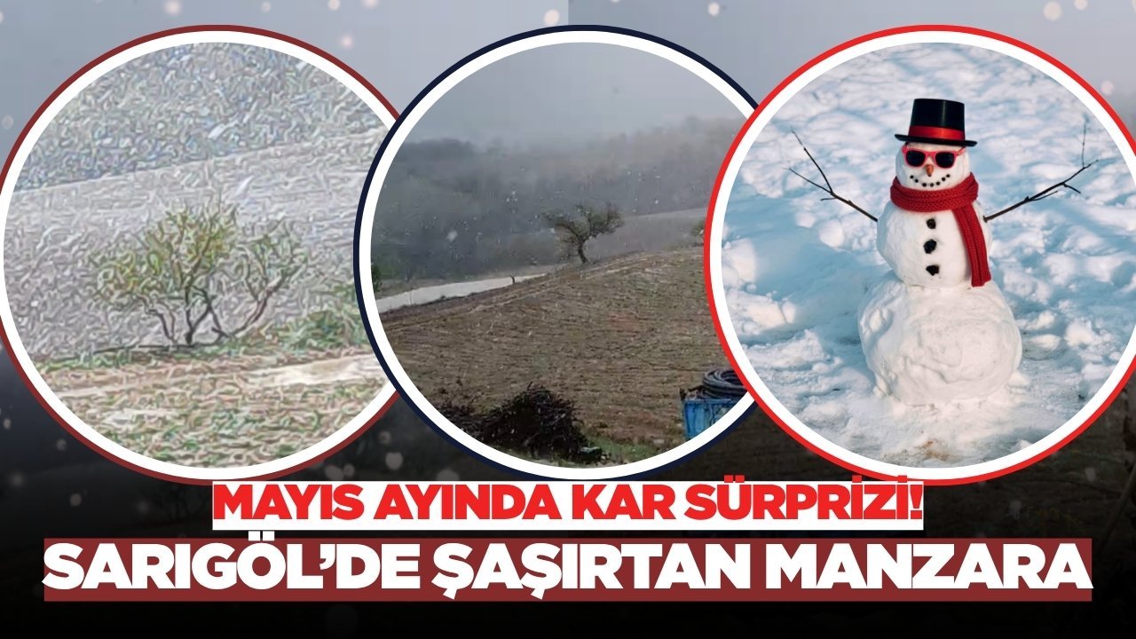 Sarıgöl'e kış geri döndü: İlçeye kar sürprizi