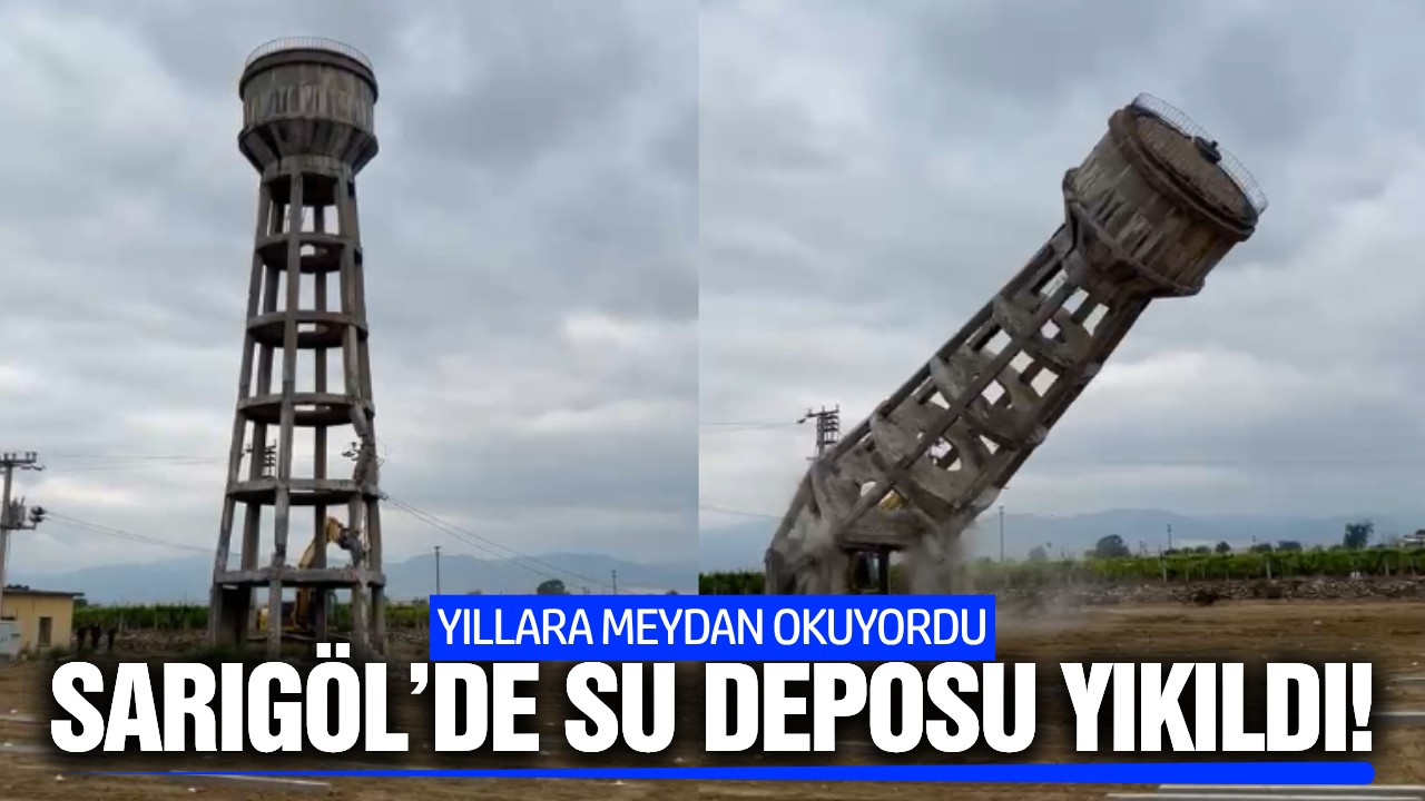 Sarıgöl'de su deposu yıkıldı!