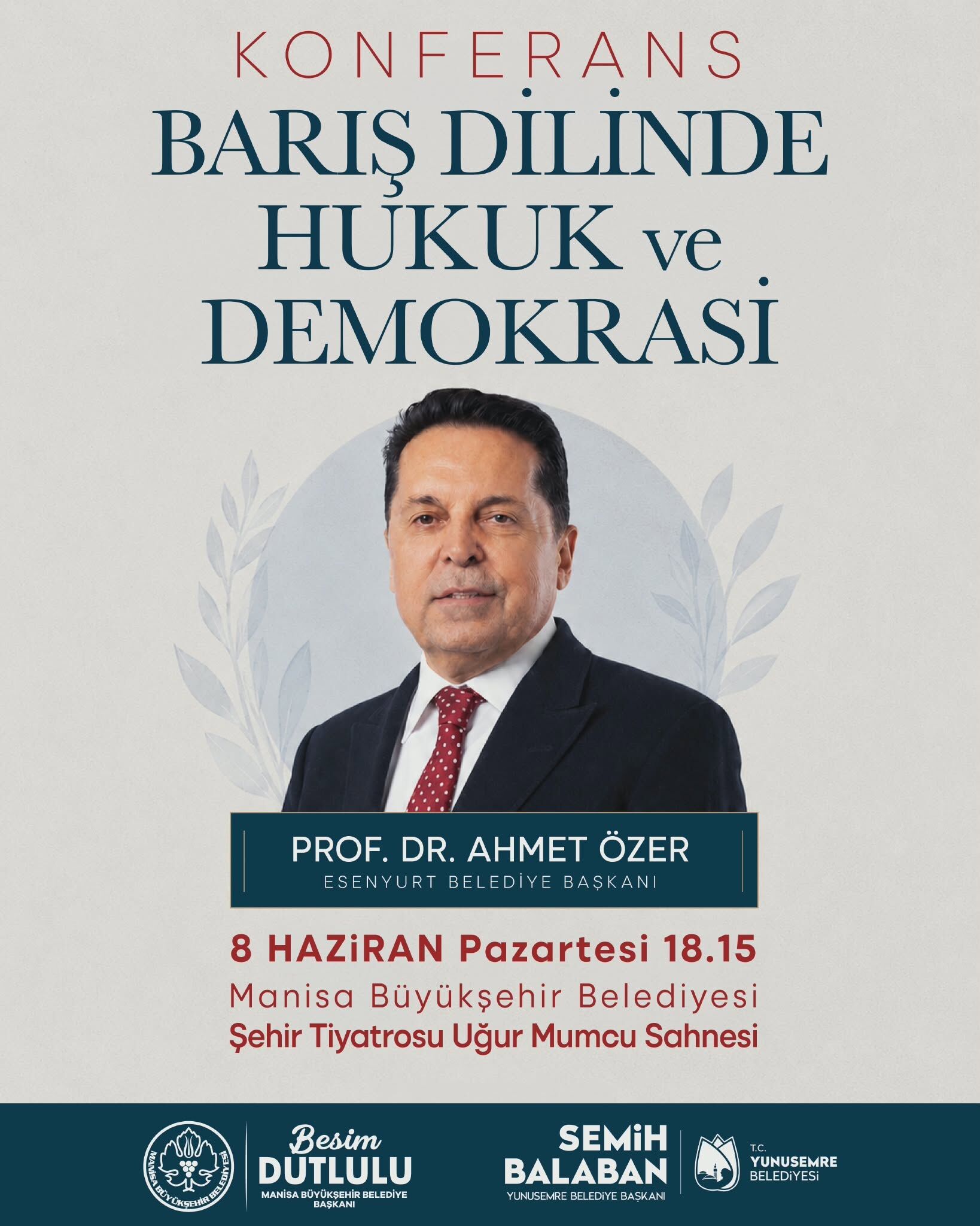 Ahmet Özer Manisa'da konferans verecek