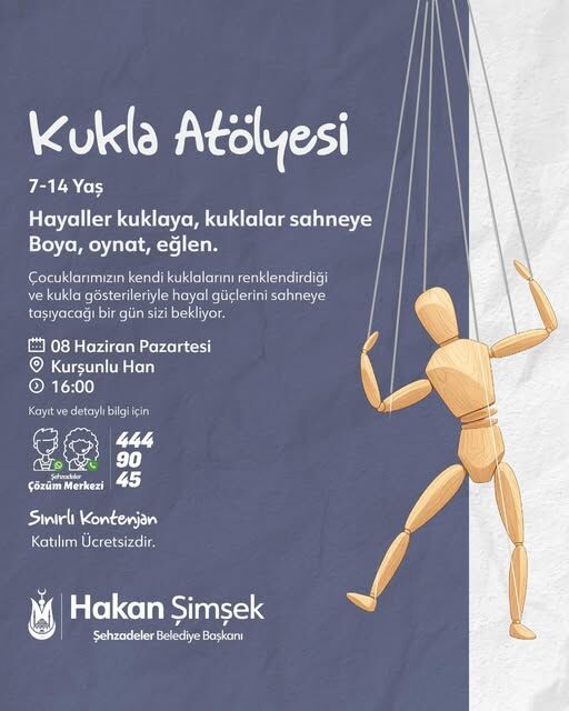 Manisa'da miniklere özel kukla atölyesi başlıyor