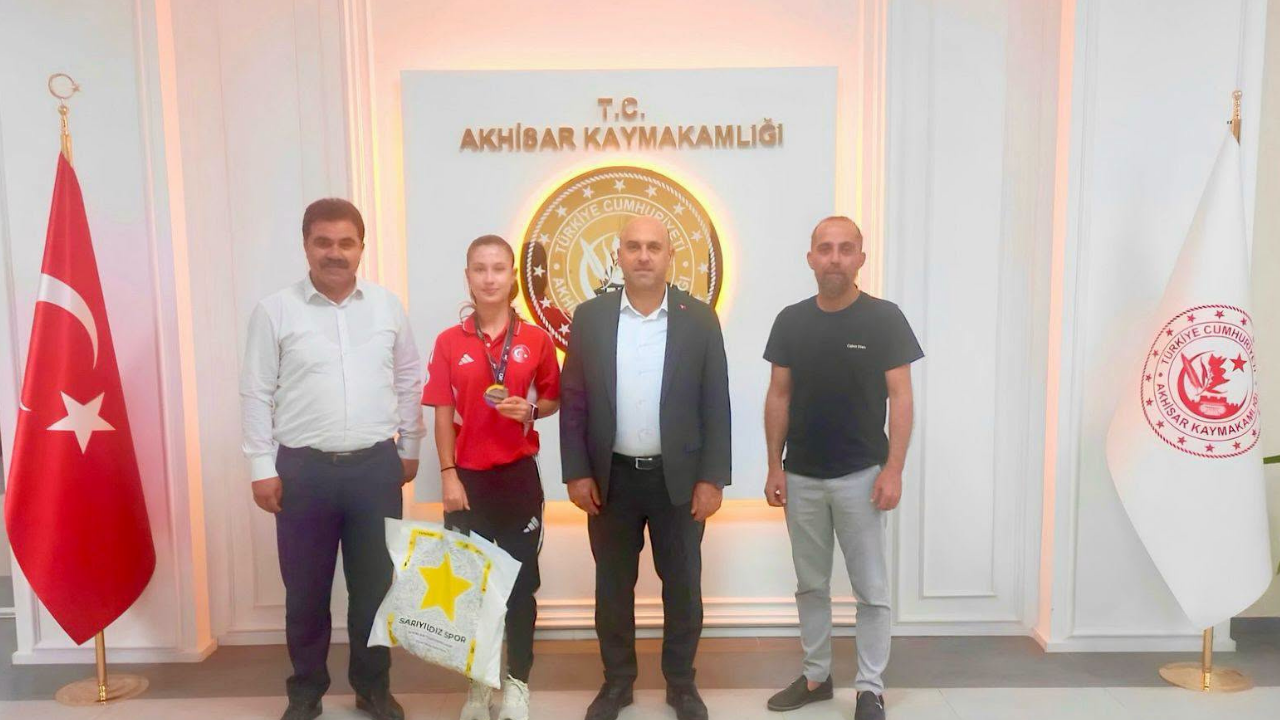 Akhisar Kaymakamı Can, Balkan İkincisi Milli Spocuyu Ağırladı (3)