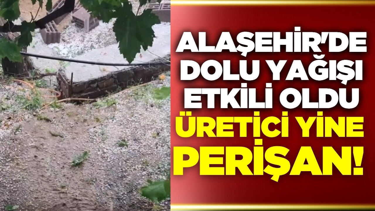 Alaşehir'i dolu vurdu!