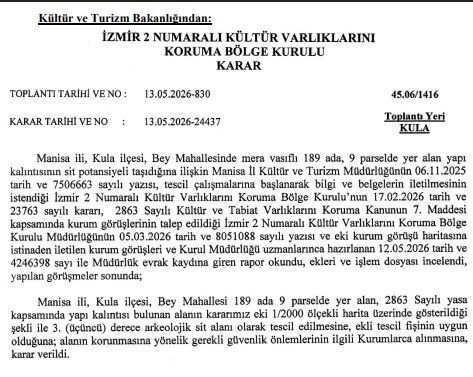 Kula'da Tarihi Alan Koruma Altında! (1)