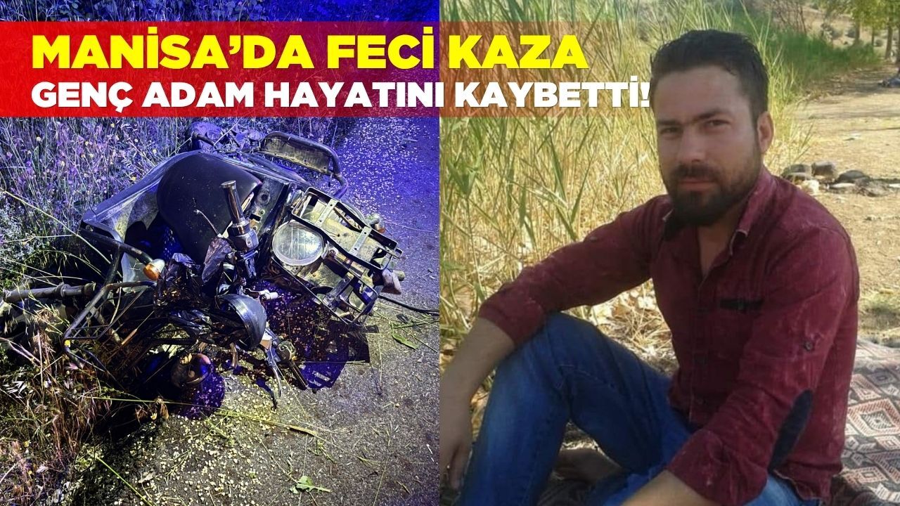 Manisa'da otomobil elektrikli bisiklete çarptı