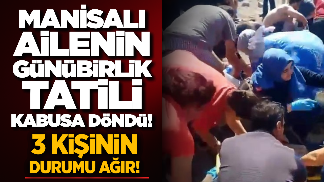 Manisalı Baba ve 2 Çocuğu Denizde Boğulma Tehlikesi Geçirdi!