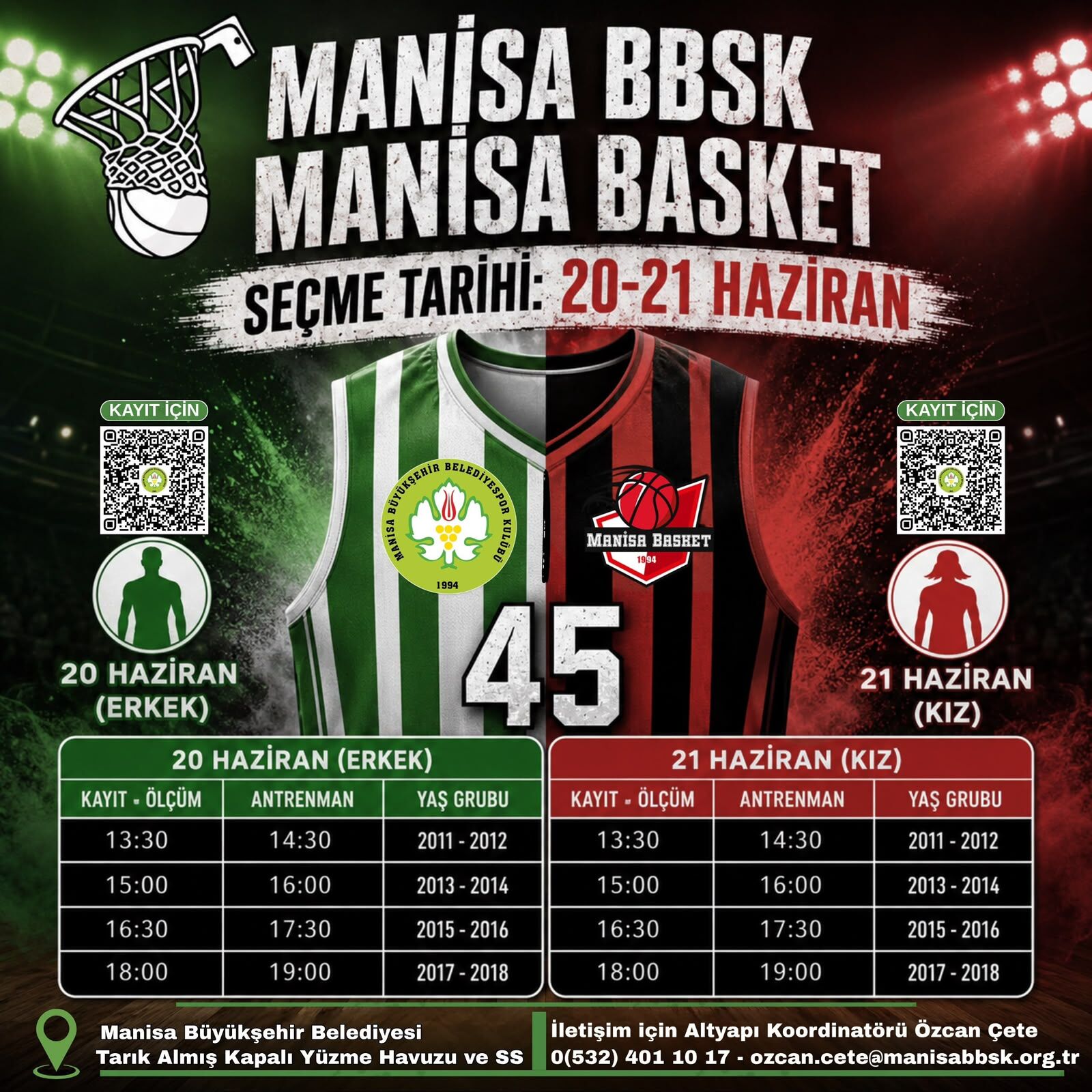 Manisa’da Basketbol Altyapısına Yeni Yetenekler Aranıyor