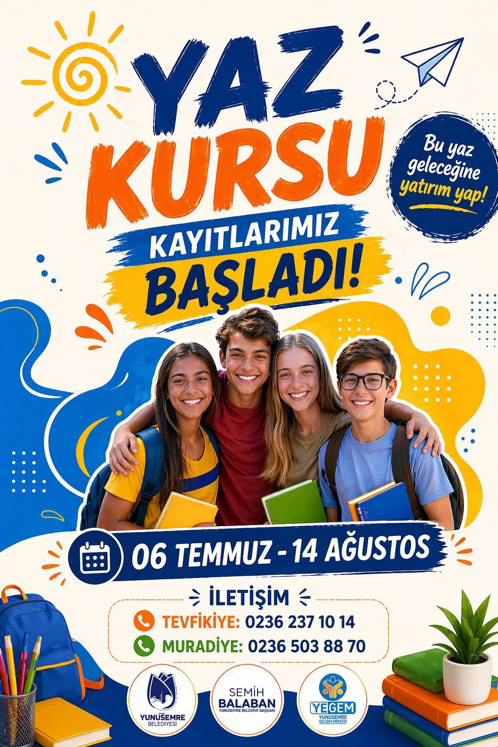 Yunusemre’de LGS ve TYT hazırlık kursları için kayıt dönemi başladı