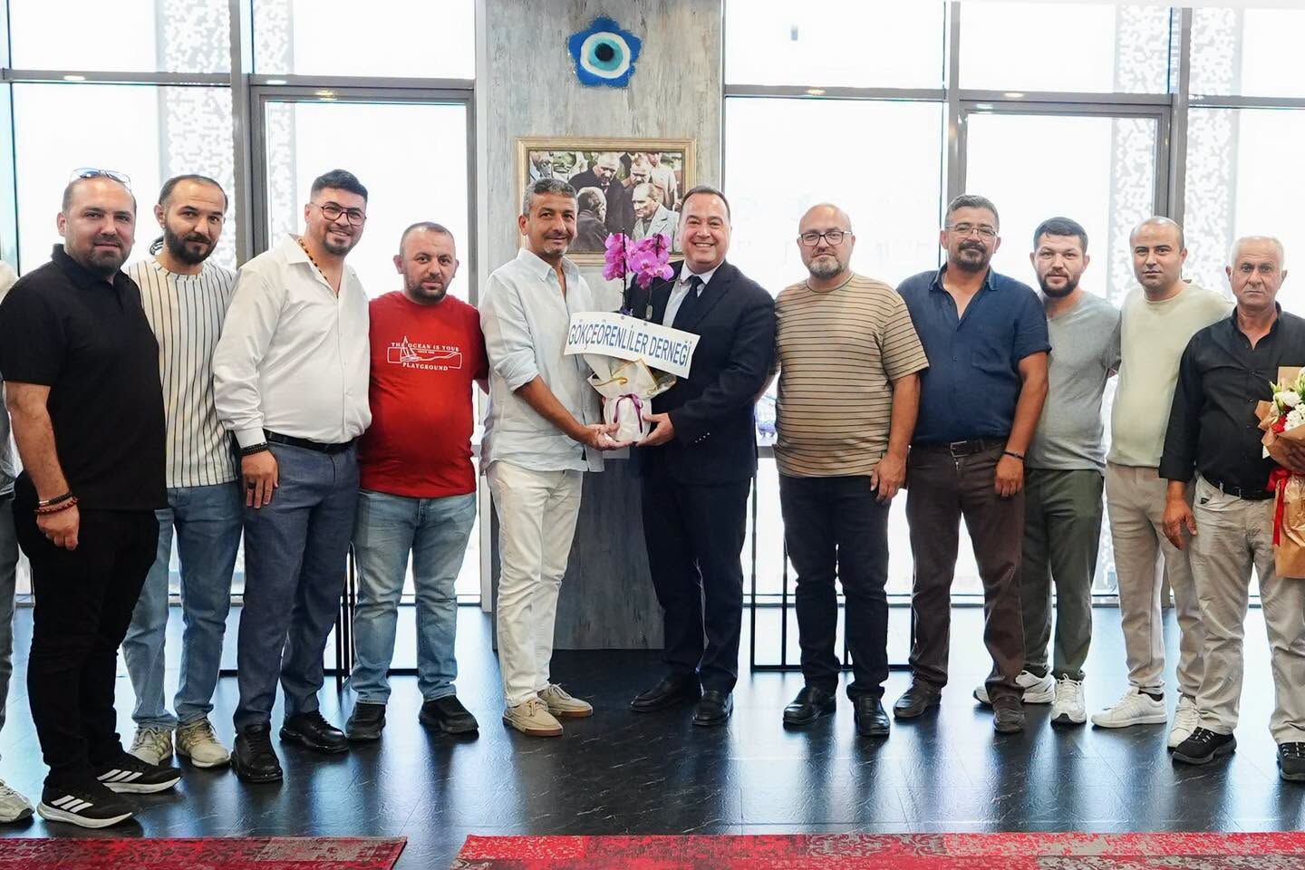 Gökçeörenliler Derneği ve Mahalle Muhtarından Belediye Başkanı Besim Dutlulu’ya Ziyaret
