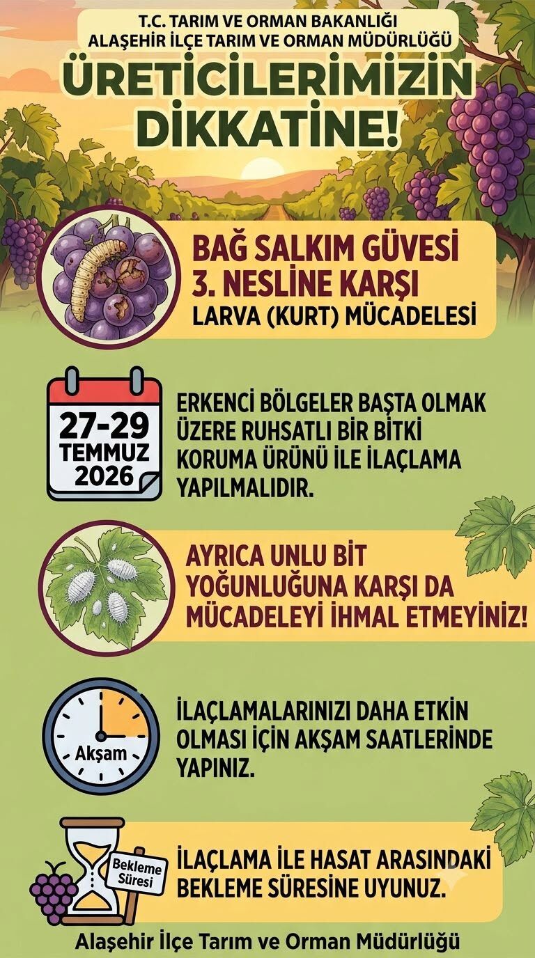 salkım güvesi uyarısı alaşehir-.1