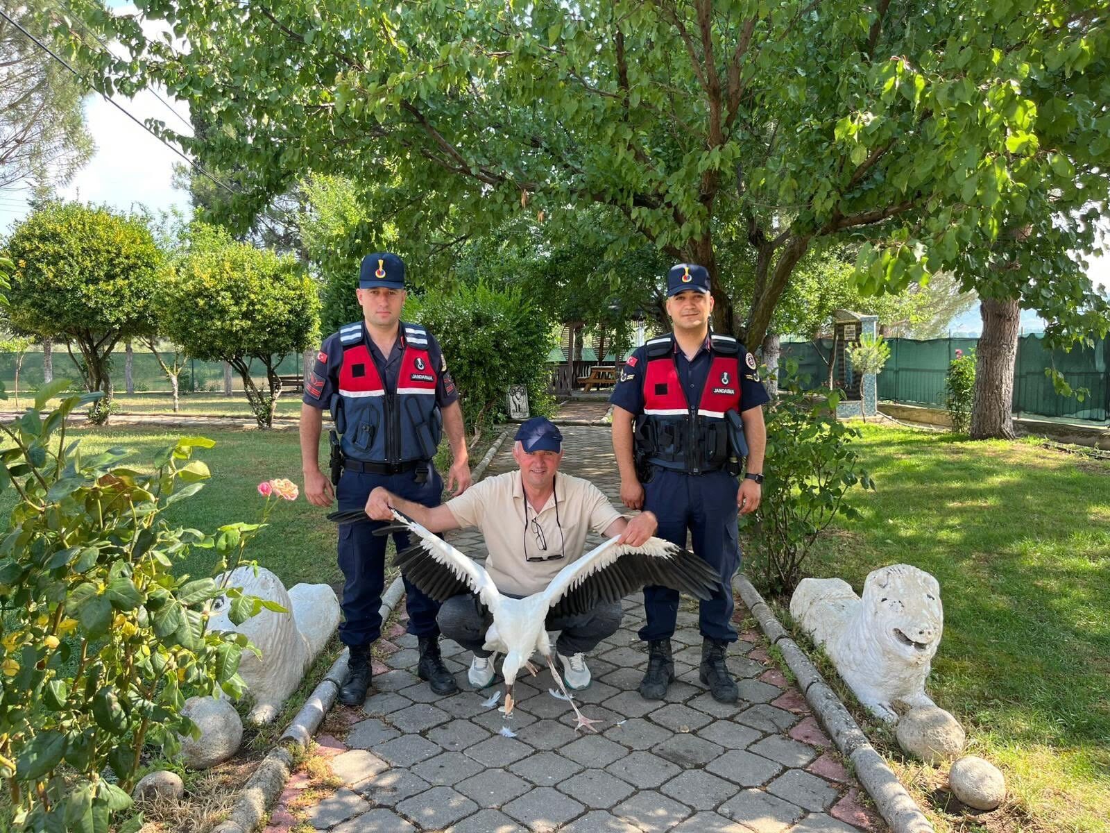 Manisa'da vatandaşın duyarlılığı yaralı leyleği hayata bağladı