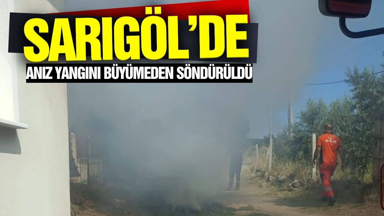 Sarıgöl'de anız ateşi: Ekipler sevk edildi