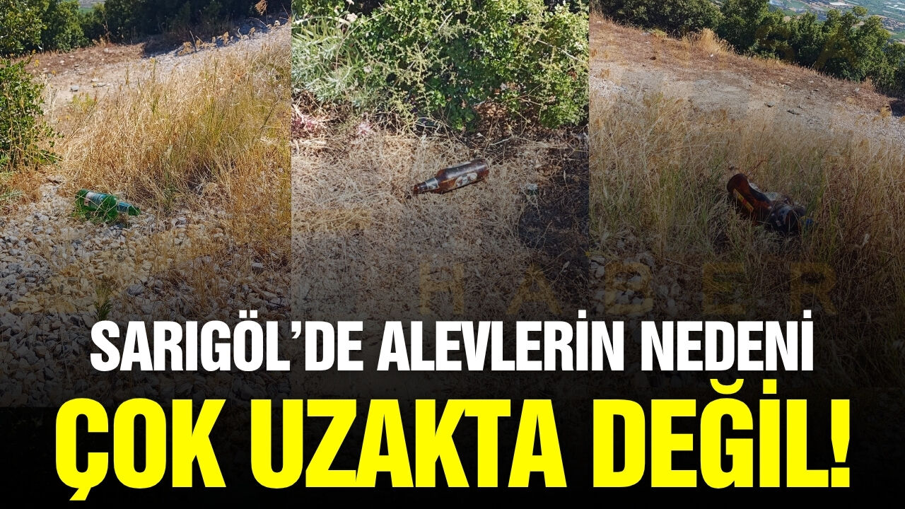 Sarıgöl'de yangın bölgesinde tepki çeken görüntü