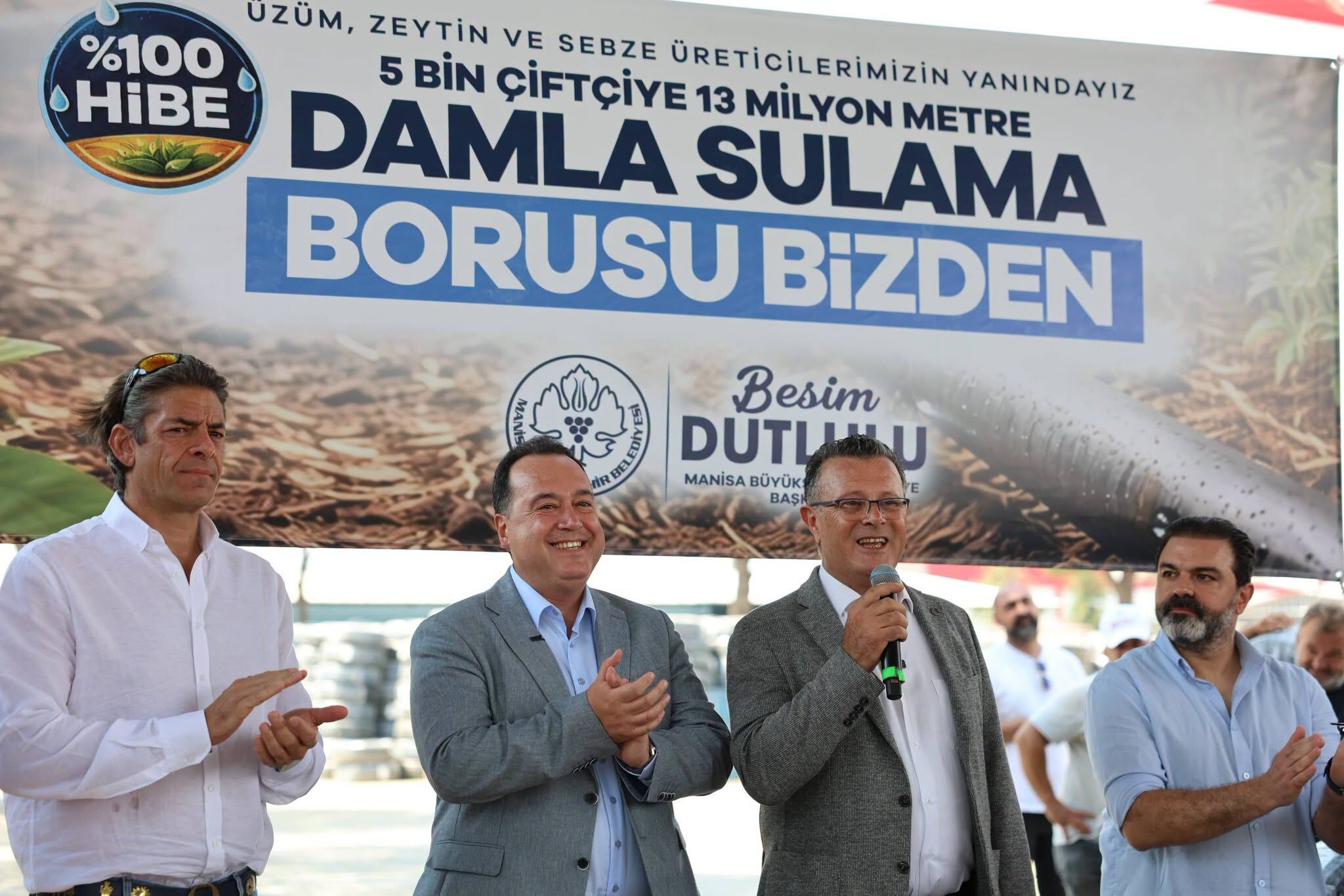 Alaşehir'de çiftçiye 2 milyon 543 bin metre sulama borusu dağıtıldı
