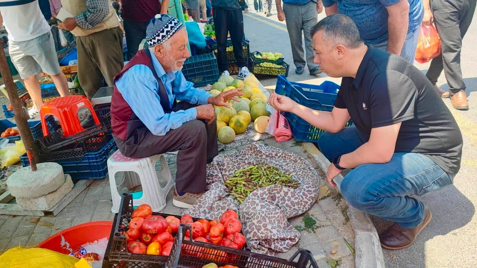 Kaymakam Bayram’dan Demirci Köy Ürünleri Pazarı’na ziyaret