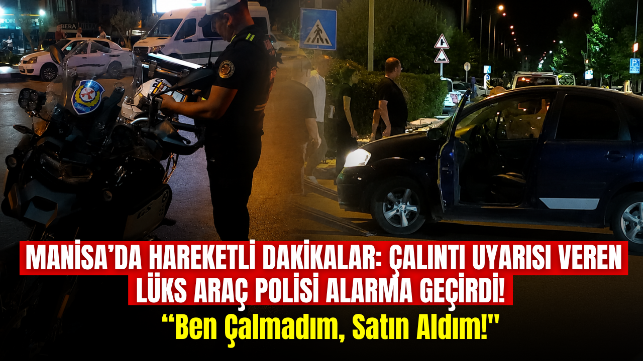 Manisa’da Hareketli Dakikalar: Çalıntı Uyarısı Veren Lüks Araç Polisi Alarma Geçirdi!