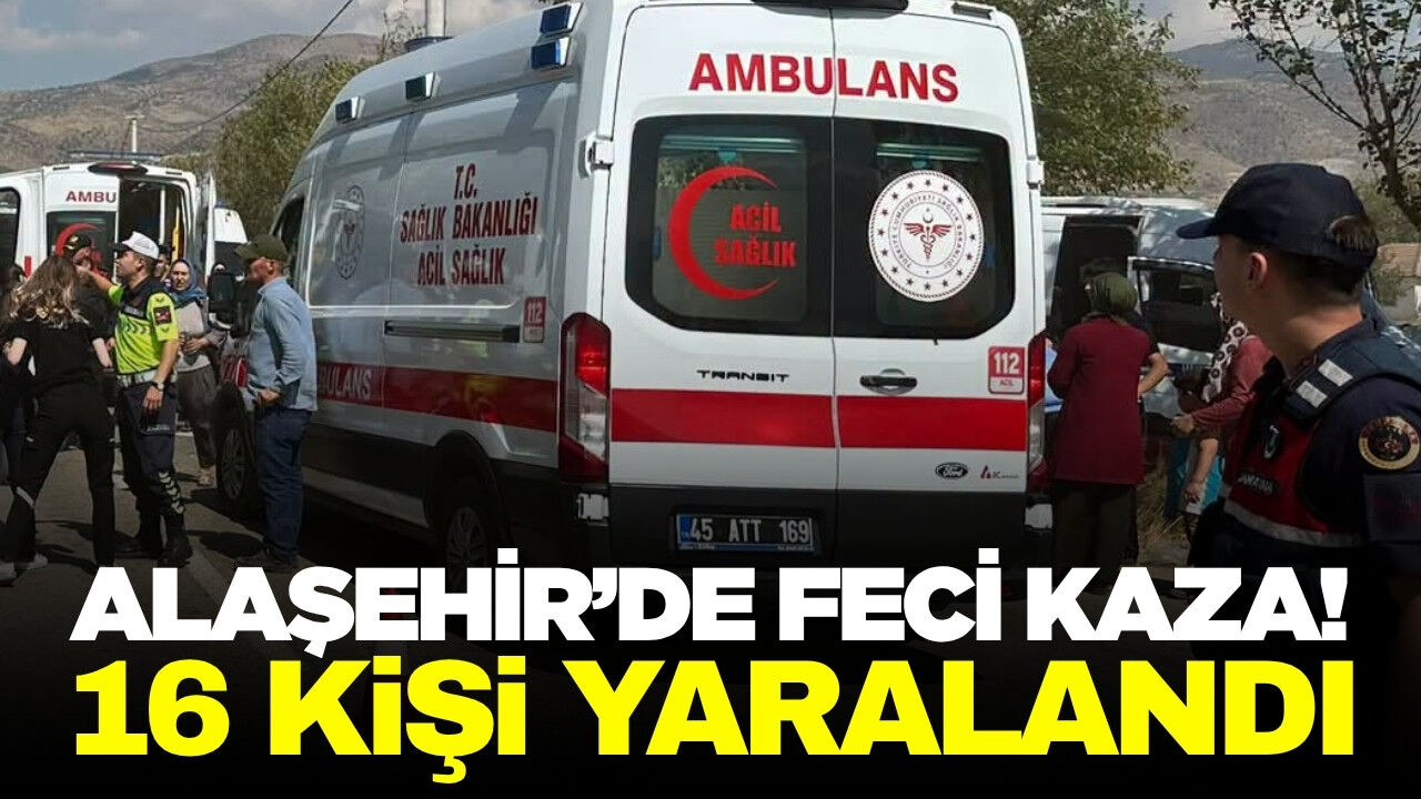 Alaşehir’de İşçi Servisi Ağaca Çarptı: 16 Yaralı